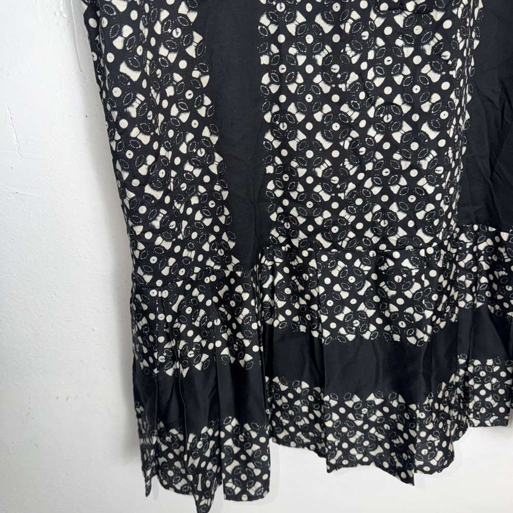 NWOT Tuckernuck Black Geo Tate Tencel Long Sleeve Drop Waist Mini Dress XL - Picture 6 of 11